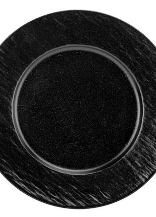 Тарелка "инь и ян", черная, 27 см