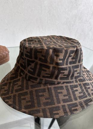 Панама fendi jacquard canvas bucket hat