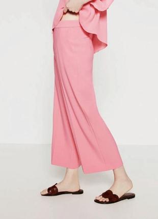 Zara рожеві кюлоти брюки штани