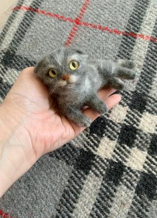 Котик собака для ляльки з вовни