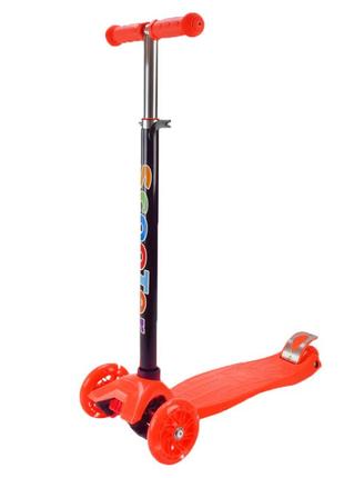Самокат дитячий 3-х колісний scooter maxi sc2401(orange) колеса що світяться, помаранчевий