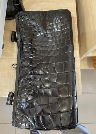 Винтажный клатч кожа крокодила ручная работа аллигатора италия  alligator