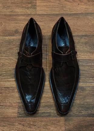 Walder оригінальні чоловічі шкіряні туфлі монки козаки