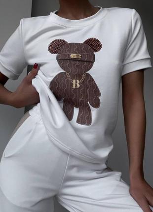 Стильний костюм з ведмедиком