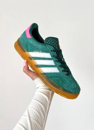 Кросівки adidas wmns gazelle indoor 'collegiate green pink'