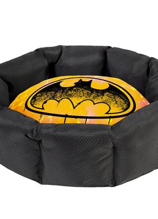 Лежанка для собак waudog relax, рисунок "бэтмен 1", со сменной подушкой, l, ш 49 см, дл 59 см, в 20 см