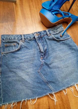 Базова джинсова міні спідниця