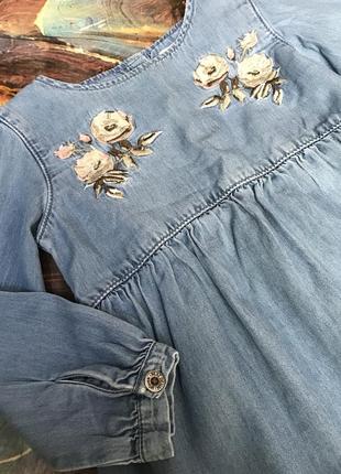 Джинсова сукня»троянди»
