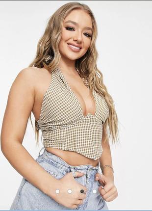 Топ crop top с рукавом missguided