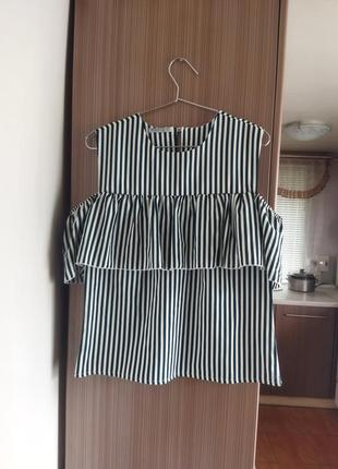 Женская блузка блуза в полоску 44 размер