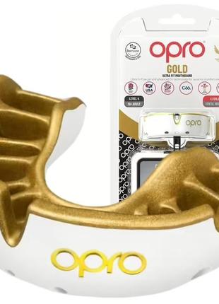 Капа opro gold доросла (вік 11+)  white/gold (art.102504005)