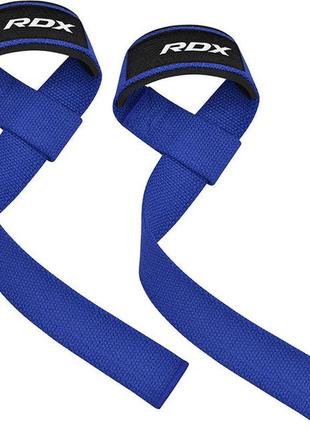 Лямки для тяги rdx w1 gym single strap blue plus