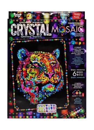 Креативна творчість "crystal mosaic тигр" crm-02-01, 6 форм елементів