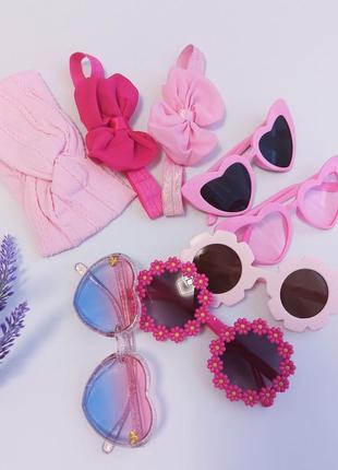 Розовые очки для девочки в стиле барби