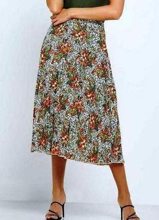 Хорошая юбка плиссе в принт 20/54-56 размера dorothy perkins