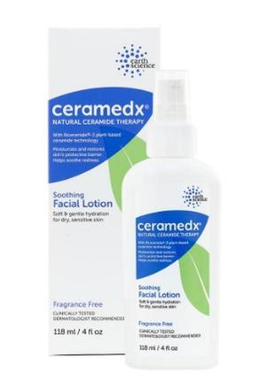 Заспокійливий лосьйон для обличчя без запаху ceramedx soothing facial lotion fragrance free детальні