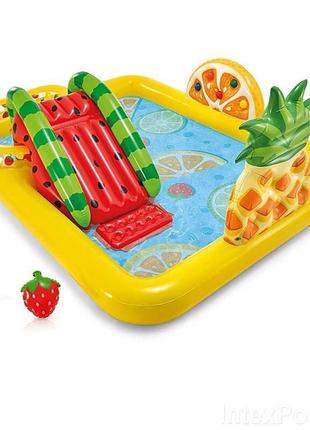 Ігровий надувний центр intex веселі фрукти для малюків для купання та ігор 244*191*91 см у коробці1 фото