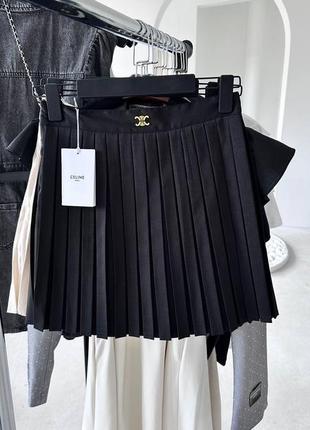 Черная юбка в стиле celine