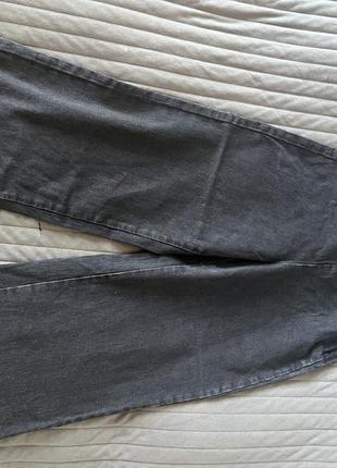 Темно серые широкие джинсы na-kd