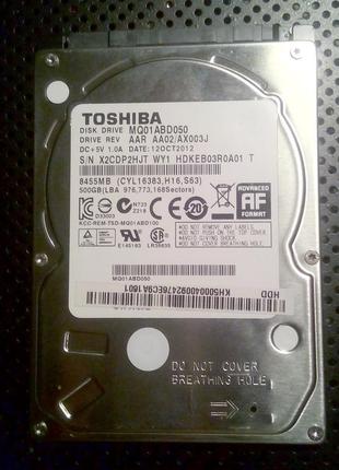 Ноутбучний жорсткий диск sata2 toshiba mq01abd050 на 500 гб