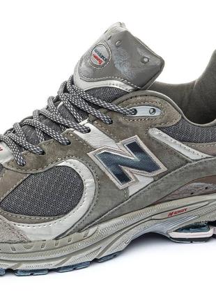 Кроссовки new balance 2002r grey brown pouch9 фото