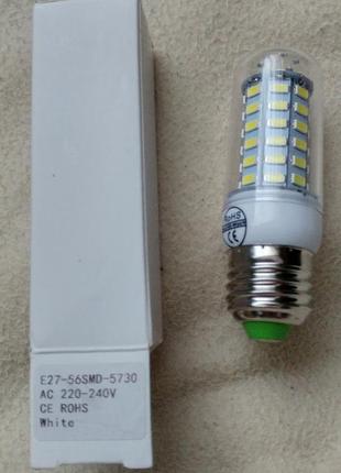 Світлодіодна лампа під цоколь e27, 56 smd 5730 кукурудза