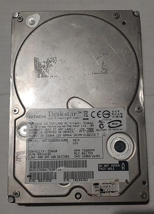 Жесткий диск sata hitachi deskstar t7k250 hdt722525dla380 250 гб