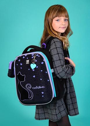 Рюкзак школьный каркасный kite education catsline k24-531m-1