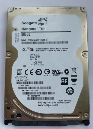 Жесткий диск для ноутаsata seagate momentus thin st500lt012 500гб