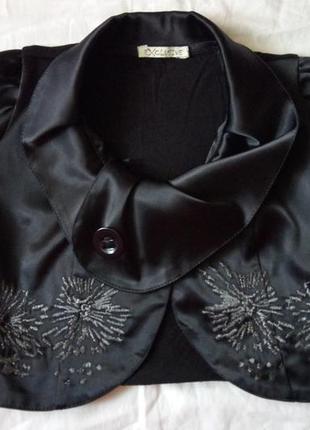 Болеро exclusive короткий жакет піджак чорний