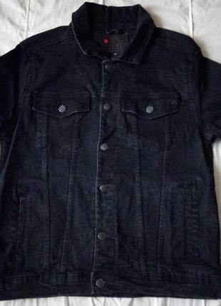 Джинсова куртка denim project чоловіча розмір м чорна