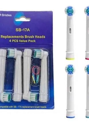 Насадки oral-b sb-17a упаковка з 4 штук braun oral-b4 фото