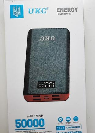 Зовнішній акумулятор павербанк power bank ukc 50000 mah.