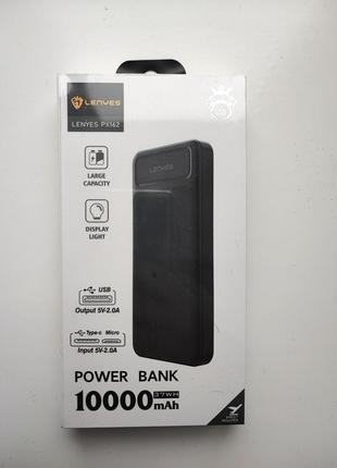 Зовнішній акумулятор power bank lenyes px162 10000mah