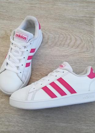 Кроссовки белые adidas grand court 31 размер