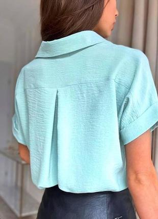 Рубашка блузка жатка легкая модная женская с 42 до 56 размера9 фото
