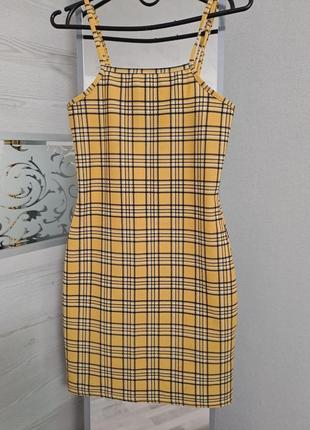Платье сарафан желтое на 12-13 лет подростковое