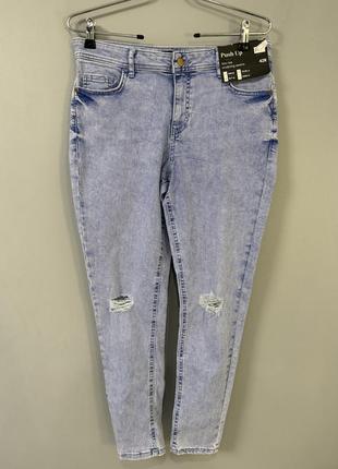 Push up пуш-ап джинсы женские свет синие новые с этикетками бренд f&amp;f