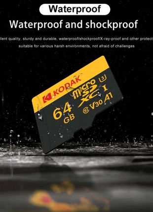 Карта пам'яті 64 гб.  10 клас. кодак. mikro sd.3 фото