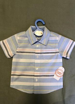 Котонова сорочка в смужку, для хлопчика 1,5 рочки
