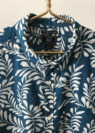 Шикарна гавайська сорочка f&f синього кольору, розмір xl
