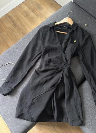 Черное платье - рубашка zara