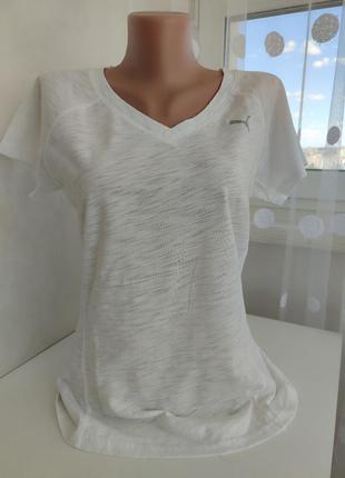 Натуральная белая футболка puma