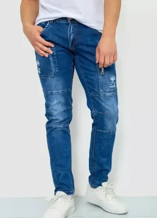 Стильные джинсы с потертостями