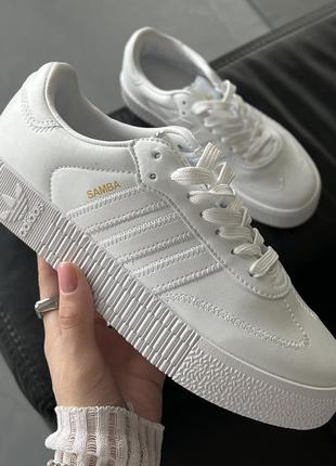 Кроссовки белые adidas samba white 37 41