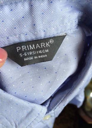 Стильна сорочка primark 5-6 р. 116 см.