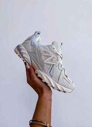 Стильные женские и мужские кроссовки new balance 610 white cream grey кремовые