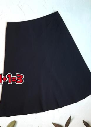 🎁1+1=3 брендовая черная юбка меди а-силуэта marks &amp; spencer, размер 50 - 52