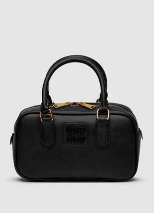 💎 miumiu arcadie leather bag black  ki99395