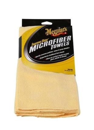 Рушник мікрофібровий — meguiar's  supreme shine microfiber towel 40х60 см-1 шт